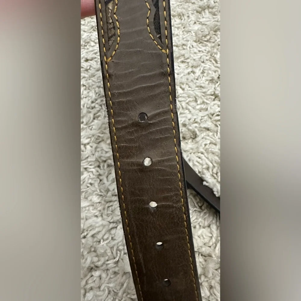 RealTree Brown Camouflage Leather Belt size 2x 46-46 (1st notch to last 44-50”)